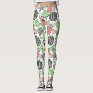 Vruchten naadloos patroon Oppervlaktepatroon van Leggings