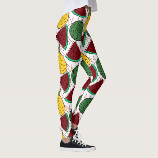 Vruchten naadloos patroon | Oppervlaktepatroon van Leggings (Rechts)