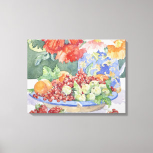 Vruchten op een bord 2014 canvas afdruk