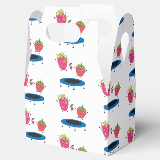 Vruchten op trampoline bedankdoosjes (Geopend)