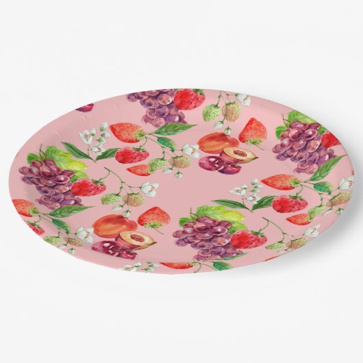 Vruchten Papieren Bordje (Gekanteld)