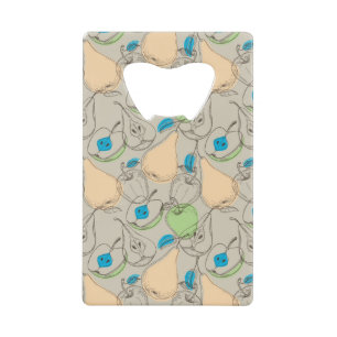 Vruchten patroon kredietkaart flessenopener