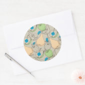 Vruchten patroon ronde sticker (Envelop)