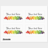 Vruchten regenboog rechthoekige sticker (Vel)