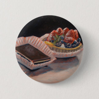Vruchten spatje schilderen op leuke objecten! ronde button 5,7 cm