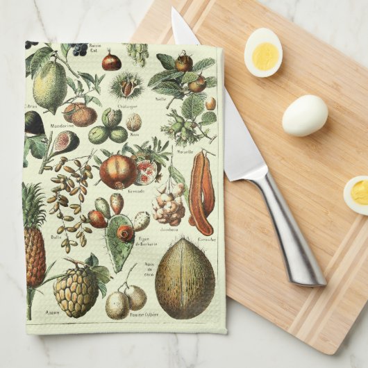  vruchten van Adolphe Millot Theedoek (Quarter Fold)