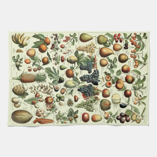  vruchten van Adolphe Millot Theedoek (Horizontaal)