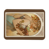 Vruchten van Alphonse Mucha,  Art Nouveau Magneet (Horizontaal)