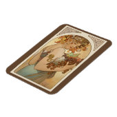 Vruchten van Alphonse Mucha,  Art Nouveau Magneet (Linkerzijde)