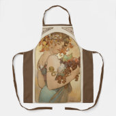 Vruchten van Alphonse Mucha, Art Nouveau Schort (Voorkant)