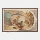 Vruchten van Alphonse Mucha,  Art Nouveau Theedoek (Horizontaal)