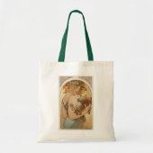 Vruchten van Alphonse Mucha, Art Nouveau Tote Bag (Voorkant)