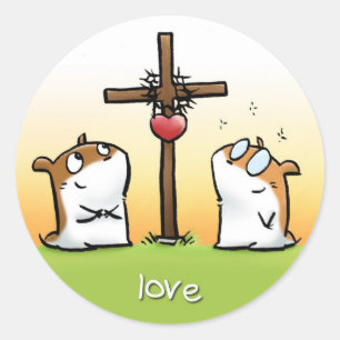 Vruchten van de gedistilleerde ticker (Love) Ronde Sticker