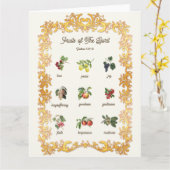 Vruchten van de Heilige Geest Bijbelvers Kaart (Gele Bloem)