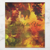 Vruchten van de wijn wijn etiket (Enkel label)