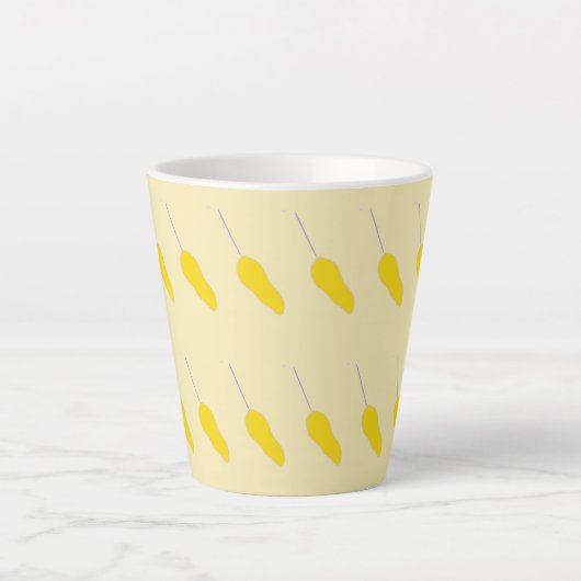 Vruchten van het aardontwerp latte mok (Voorkant)