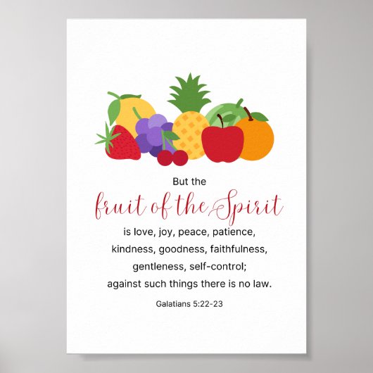 Vruchten van het Christelijke Bijbelse Poster, ged Poster (Voorkant)