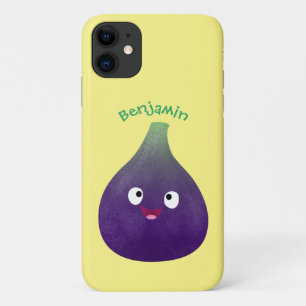 Vruchten van paars cartoon iPhone 11 hoesje