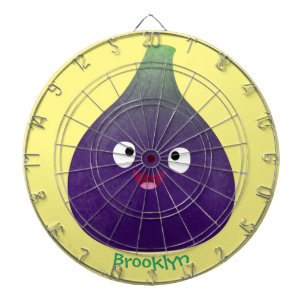 Vruchten van paars cartoon dartbord