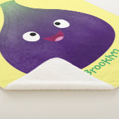 Vruchten van paars cartoon sherpa deken (3/4)