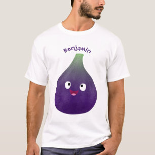Vruchten van paars cartoon t-shirt