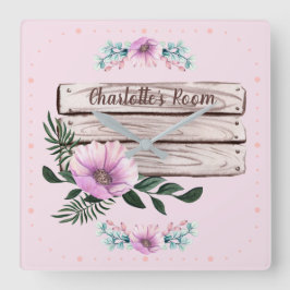 Vruchten voor meisjes aanpassen vierkante klok