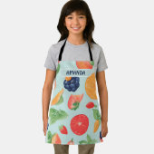 Vruchten Waterverf Kleurrijk Gepersonaliseerd Patr Schort (Insitu)