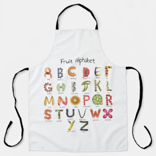 Vruchtenalfabet   Fruit ABC   Kleurrijk kinder sch Schort