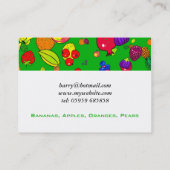 Vruchtenbehangsel Visitekaartje (Achterkant)