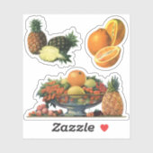  vruchtenBowl met ananassen en Sinaasappels Sticker (Vel)