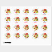 Vruchtencocktail | Vriendschap Hallo Funny Ronde Sticker (Vel)