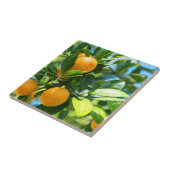 Vruchtende Oranje boom Tegeltje (Zijkant)