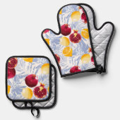 Vruchtenovenhandset Ovenwant & Pannenlap Set (Voorkant / Achterkant)