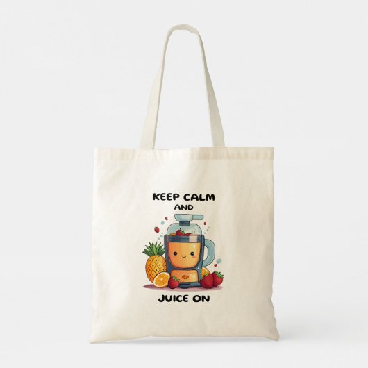 Vruchtensap houdt kalm en sap gezond tote bag (Achterkant)