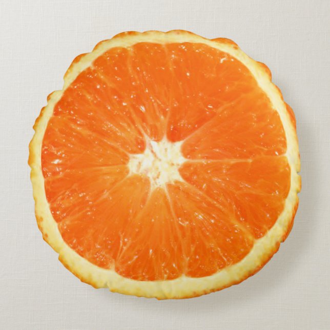 Vruchtensap Oranje slice Rond Kussen (Voorkant)