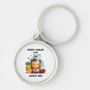 Vruchtensapcentrifuge Keep Calm And Juice Gezondh Sleutelhanger