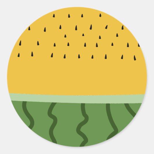 Vruchtenwatermeloen Ronde Sticker (Voorkant)