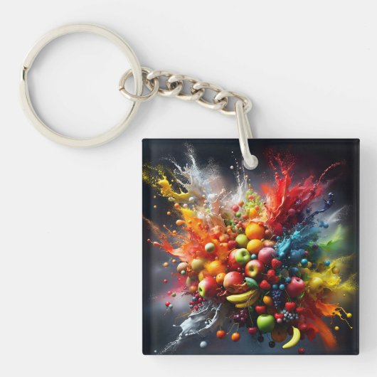 Vruchtexplosie Sleutelhanger (voorkant)