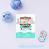 Vruchtkoeken, zoete desserts flyer (Enkel)