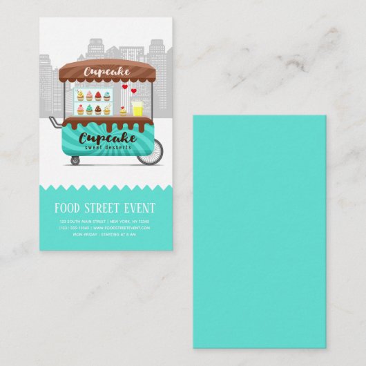 Vruchtkoeken, zoete desserts visitekaartje (Voorkant / Achterkant)