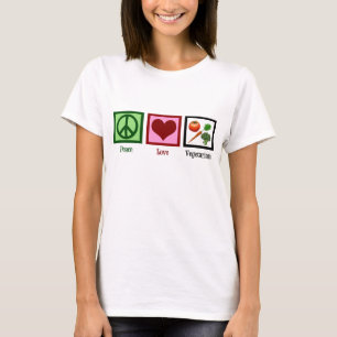 Vruchtliefde voor vegetariër vrouwen t-shirt