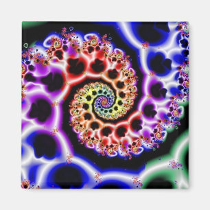 Vruchtlijnen Rainbow Fractal Art Magneet