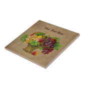 Vruchtmandje kunst op maat tegeltje (Zijkant)