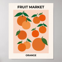 Vruchtmarkt Druk Sinaasappel  fruitkunstdecor af