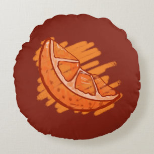 Vruchtpatronen Bloed Oranje geschenken Rond Kussen