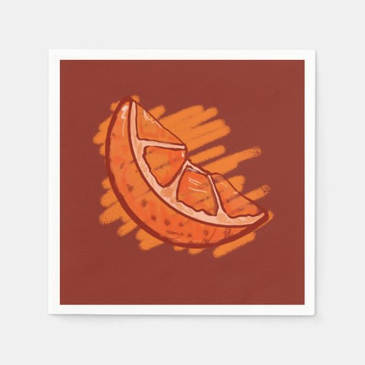 Vruchtpatronen Bloed Sinaasappel Servet (Voorkant)