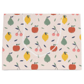 Vruchtpatroon bevestigen groot cadeauzakje (Voorkant)