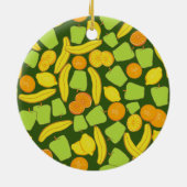 Vruchtpatroon Keramisch Ornament (Achterkant)