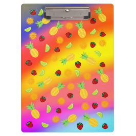 Vruchtregenboog met Oranje aardbeienbessen Limoen Klembord