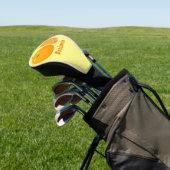 Vruchtrijke cartoon van oranje citrusvruchten golfheadcover (Insitu)